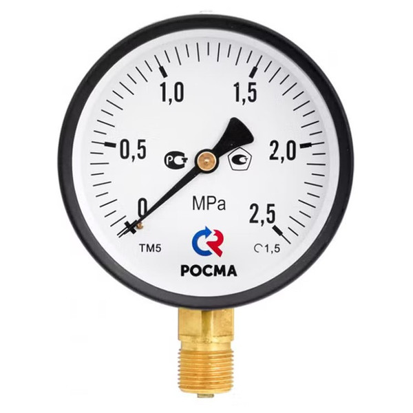 Манометр Росма ТМ-510Р.00 радиальный Дк100мм 0-0,6 МПа кл.1,5 G1/2" 00000006832