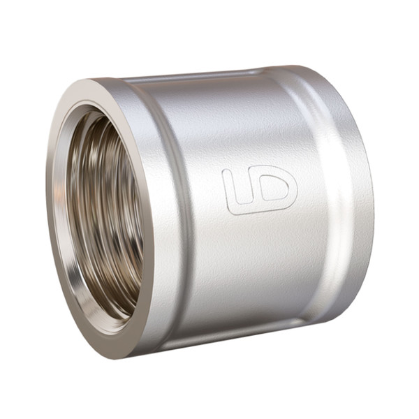 Муфта латунная LD Pride DN40 (1 1/2") ВР латунь никель с биркой