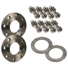 Изображение товара Комплект ответных фланцев LD Ду150 Ру16 из стали 20 с прокладками и крепежем