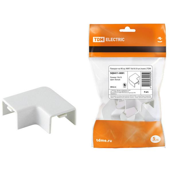 Поворот TDM ELECTRIC 90гр. КМП 16х16