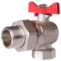 Изображение товара Кран шаровый угловой Royal Thermo OPTIMAL 1" НГ, бабочка