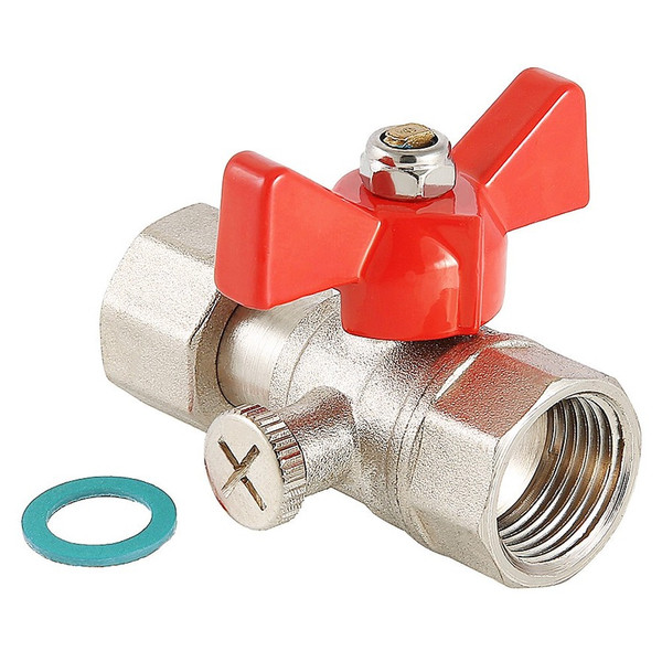 Кран шар. Valtec VT.807.N.0404 для подключения манометра ВР 1/2"х1/2"