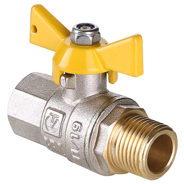 Кран шаровый газовый "бабочка" ВН внутренняя наружная резьба 1/2" (Valtec VT.278) уп 16 шт