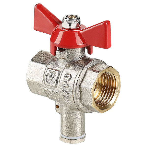 Кран шаровый для подключения датчика температуры "рычаг" ВВ ВР 1" (Valtec VT.247) уп 8 шт