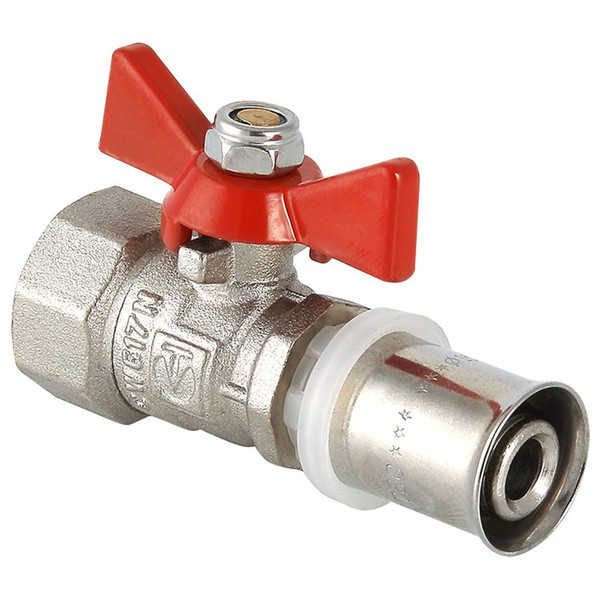 Кран шаровый под пресс ВР внутренняя резьба 16*1/2" (Valtec VT.242) уп 12 шт