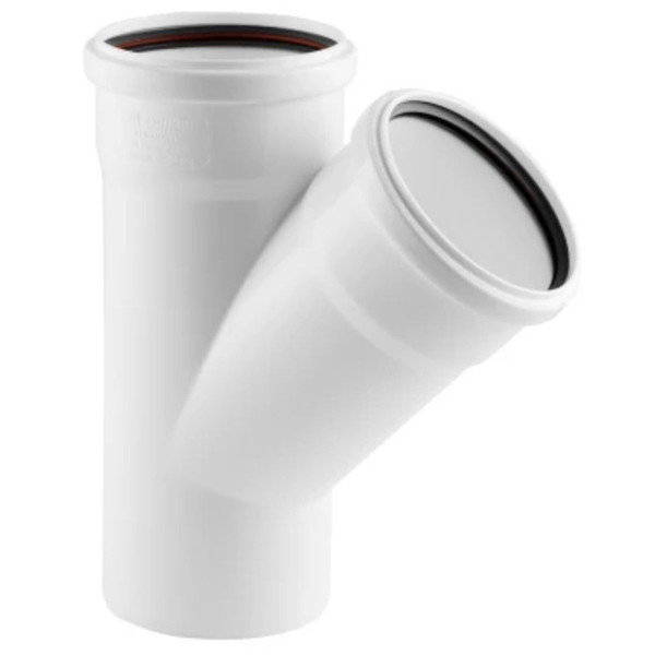 Тройник малошумной канализации ELITE 110/110х45, РТП (24)