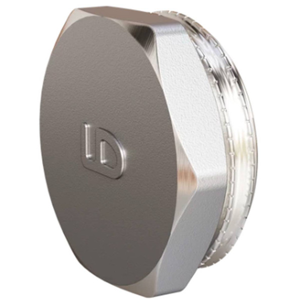 Заглушка для трубы LD DN20 наружная резьба, латунь никелированная