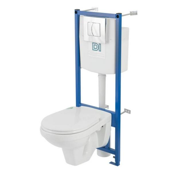 Инсталляция Rosa РИО унитаз, кнопка, сиденье