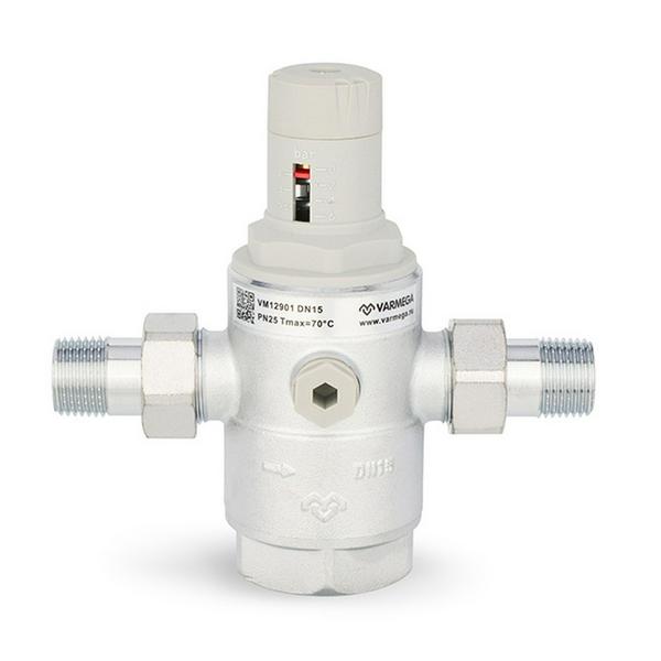 Редуктор давления VARMEGA 1/2", PN25, мембранный, с разъемными соединениями, VM12901