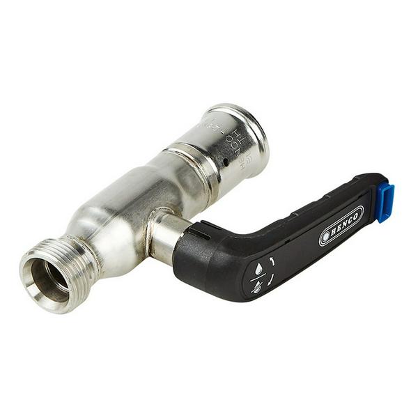 Кран шаровой HENCO из нерж. стали с ручкой, пресс-ЕК, 26x3/4"