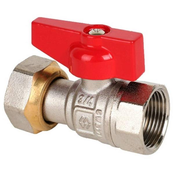 Кран шаровой латунный MVI DN15 PN25 вр-накидная гайка, бабочка