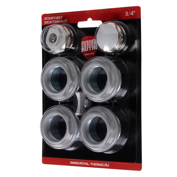 Комплект монтажный Royal Thermo 1”х 3/4" серебристый
