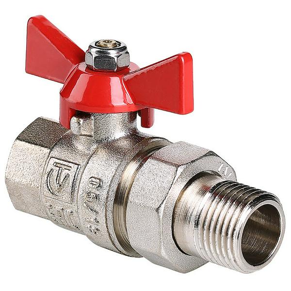 Кран шаровый с накидной гайкой "бабочка" ВН внутренняя наружная 3/4" (Valtec VT.227) уп 7 шт