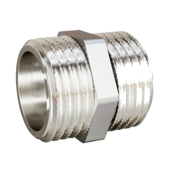 Ниппель латунный LD LD Pride DN40 (1 1/2") НР/НР латунь никель с бирко