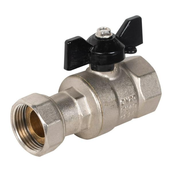 Кран шаровой латунный LD Pride 47.20.В-НкГк.Б Ду 20 Ру 40 с накидной гайкой (бабочка с биркой)